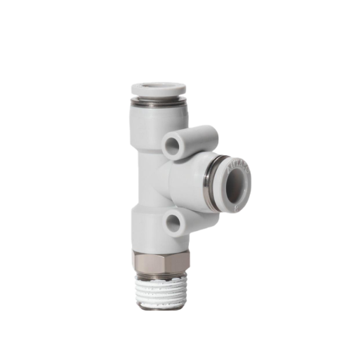 PED06 01 Nối nhanh tê ren ngoài Airtac (PED06-01 Màu trắng) - Ảnh 3