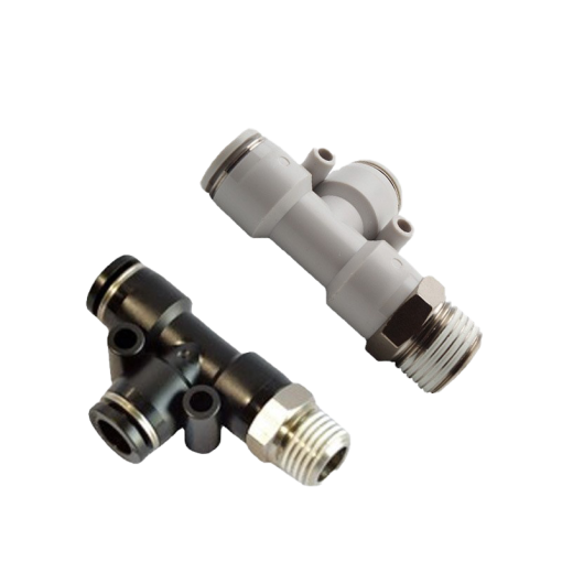 PED06 01 Nối nhanh tê ren ngoài Airtac (PED06-01 Màu trắng) - Ảnh 2