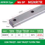 Ray trượt vuông mini MGNR7R (Hiwin type)