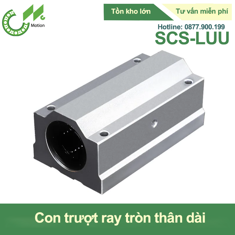 Con trượt tròn thân dài SCS-LUU (Gối trượt tròn mặt vuông)