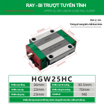 Con trượt vuông bản rộng HGW25HC (Bi trượt vuông – Hiwin type)