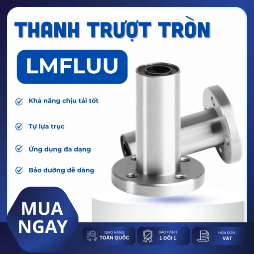 Con trượt tròn mặt bích tròn thân dài LMF20LUU (Bi trượt tròn)