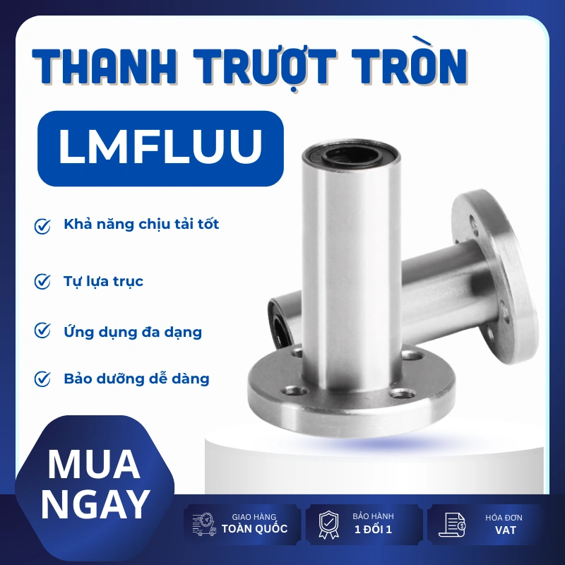 Con trượt tròn mặt bích tròn thân dài LMF20LUU (Bi trượt tròn)