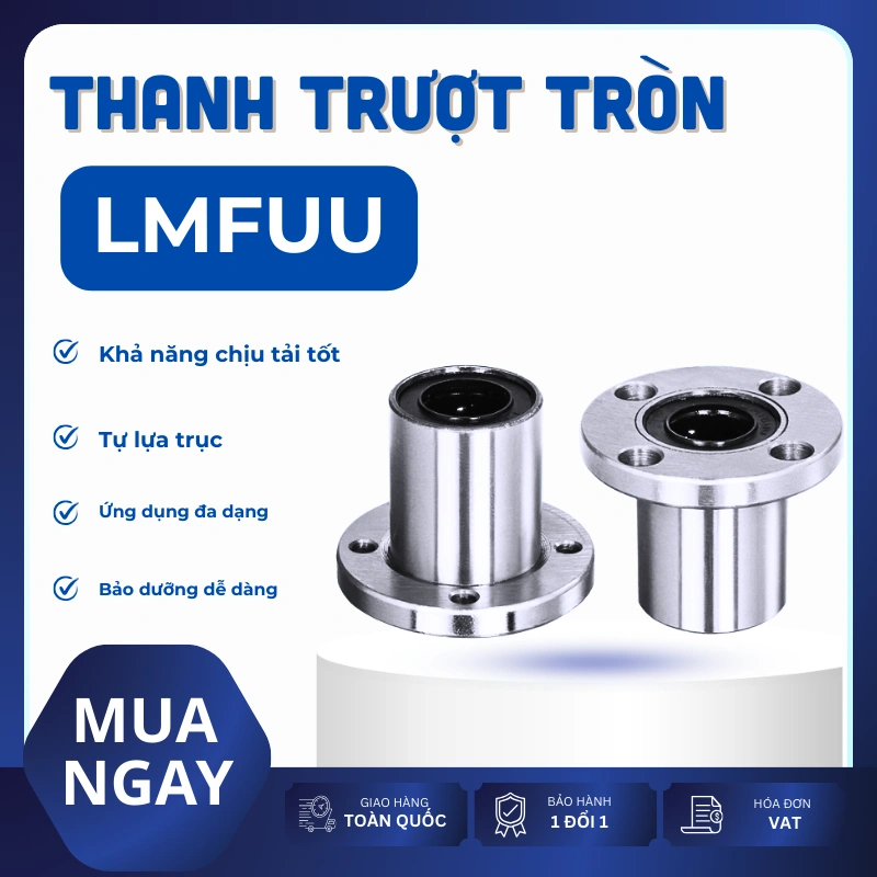 Con trượt tròn mặt bích tròn thân ngắn LMF35UU (Bi trượt tròn)