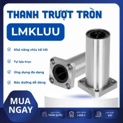 Con trượt tròn mặt bích vuông thân dài LMK12LUU (Bi trượt tròn)