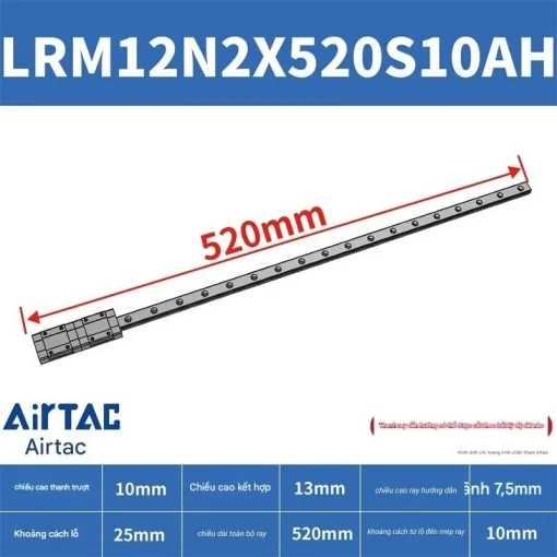 Thanh trượt tiêu chuẩn LRM12N2X520S10AH - Ảnh 2