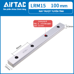 Ray trượt vuông mini tiêu chuẩn - gá trên LRM15RLX100H ( MGR15R 100mm )