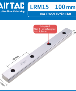 Ray trượt vuông mini tiêu chuẩn - gá trên LRM15RLX100H ( MGR15R 100mm )
