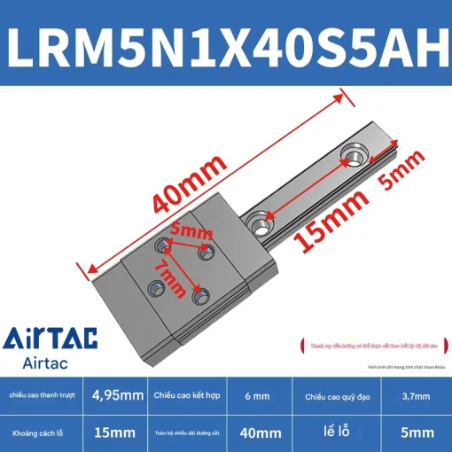 Thanh trượt tiêu chuẩn LRM5N1X40S5AH - Ảnh 2