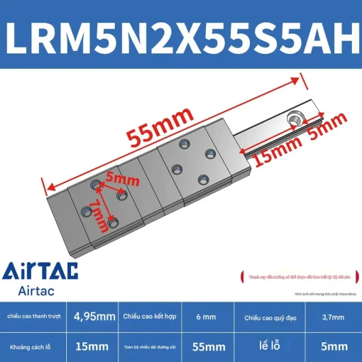 Thanh trượt tiêu chuẩn LRM5N2X55S5AH - Ảnh 2