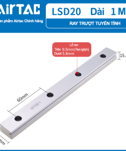 Ray trượt vuông chính xác cao (1m) LSD20RLx1000H ( EGR20R 1000H )