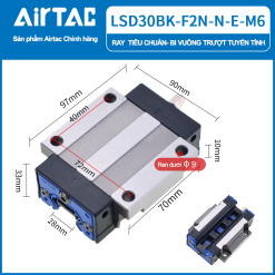 LSD30BK F2N N E M620r UxcJN Con trượt vuông bản rộng thân ngắn LSD30BK-F2S-N-E-M6 ( EGW30CB gá dưới )