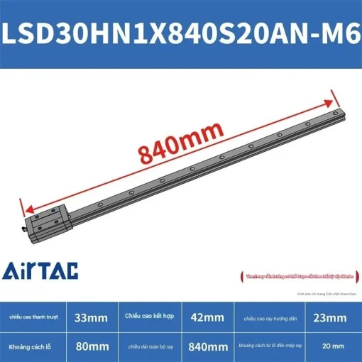 Thanh trượt tiêu chuẩn LSD30HN1X840S20AN-M6 - Ảnh 2