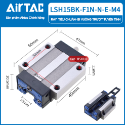 LSH15BK F1N N E M420r 2qCRJ 1 Con trượt vuông LSH15 - Airtac ( HGW)
