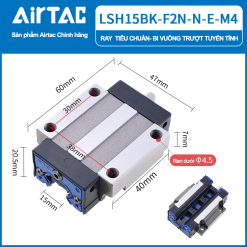 LSH15BK F2N N E M420r SbZR8 1 Con trượt vuông LSH15 - Airtac ( HGW)