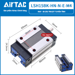 LSH15BK HN N E M420r ewDH1 1 Con trượt vuông LSH15 - Airtac ( HGW)
