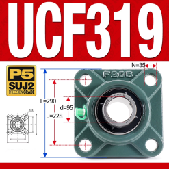 Gối đỡ vòng bi UCF319 (Dày nặng - Đường kính trong 95 mm)