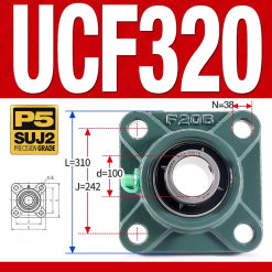 Gối đỡ vòng bi UCF320 (Dày nặng - Đường kính trong 00 mm)