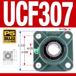 Gối đỡ vòng bi UCF307 (Dày nặng - Đường kính trong 35 mm)