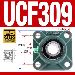 Gối đỡ vòng bi UCF309 (Dày nặng - Đường kính trong 45 mm)