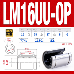 Con trượt tròn khuyết LM16OPUU (Bi trượt tròn khuyết)