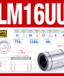 Con trượt tròn thân ngắn LM16UU (Bi trượt tròn)