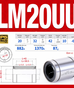 Con trượt tròn thân ngắn LM20UU (Bi trượt tròn)