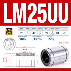 Con trượt tròn thân ngắn LM25UU (Bi trượt tròn)