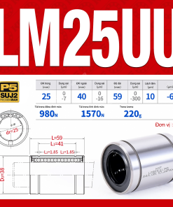 Con trượt tròn thân ngắn LM25UU (Bi trượt tròn)