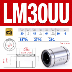 Con trượt tròn thân ngắn LM30UU (Bi trượt tròn)