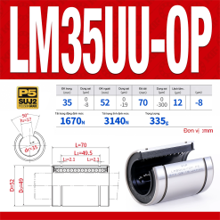 Con trượt tròn khuyết LM35OPUU (Bi trượt tròn khuyết)