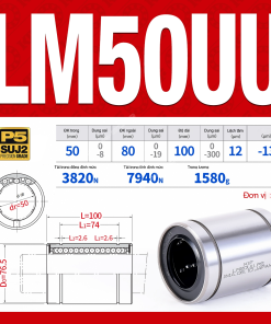 Con trượt tròn thân ngắn LM50UU (Bi trượt tròn)