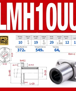 Con trượt tròn mặt bích Oval thân ngắn LMH10UU (Bi trượt tròn)