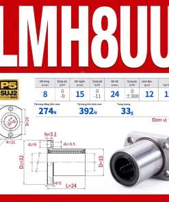 Con trượt tròn mặt bích Oval thân ngắn LMH8UU (Bi trượt tròn)