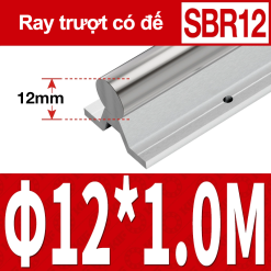 Thanh trượt tròn có đế SBR12 (1M) (Ray trượt tròn có đế)