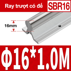 Thanh trượt tròn có đế SBR16 (1M) (Ray trượt tròn có đế)