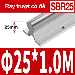 Thanh trượt tròn có đế SBR25 (1M) (Ray trượt tròn có đế)