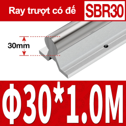 Thanh trượt tròn có đế SBR30 (1M) (Ray trượt tròn có đế)