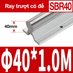 Thanh trượt tròn có đế SBR40 (1M) (Ray trượt tròn có đế)