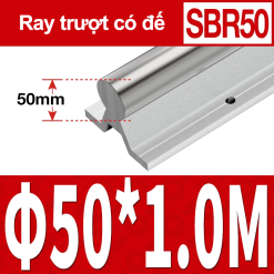 Thanh trượt tròn có đế SBR50 (1M) (Ray trượt tròn có đế)