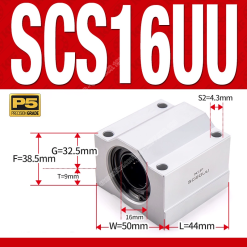 Con trượt tròn thân ngắn SCS16UU (Gối trượt tròn mặt vuông)