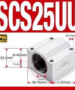 Con trượt tròn thân ngắn SCS25UU (Gối trượt tròn mặt vuông)