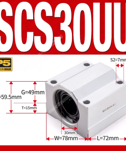 Con trượt tròn thân ngắn SCS30UU (Gối trượt tròn mặt vuông)