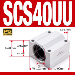 Con trượt tròn thân ngắn SCS40UU (Gối trượt tròn mặt vuông)