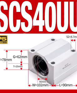 Con trượt tròn thân ngắn SCS40UU (Gối trượt tròn mặt vuông)