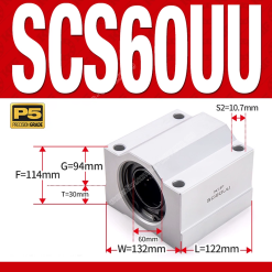 Con trượt tròn thân ngắn SCS60UU (Gối trượt tròn mặt vuông)