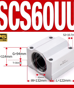 Con trượt tròn thân ngắn SCS60UU (Gối trượt tròn mặt vuông)