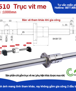 Trục vít me SFU2510 (1M) (Vít me)