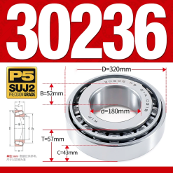 Vòng bi côn 1 dãy bi - bạc đạn bánh xe 30244  (Kích thước -   220*400*72 mm)