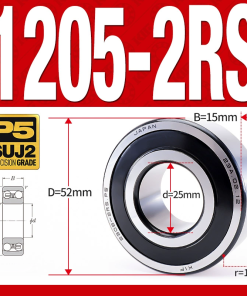 Vòng bi - bạc đạn tự lựa 1205-2RS  (Phớt cao su - 25*52*15 mm)